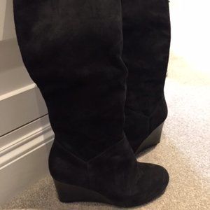 Tall suede boot
